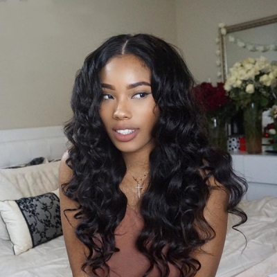 130% & 300% Density U-part Wigs Loose Wave Human Hair（leave message if need left /right side u part）