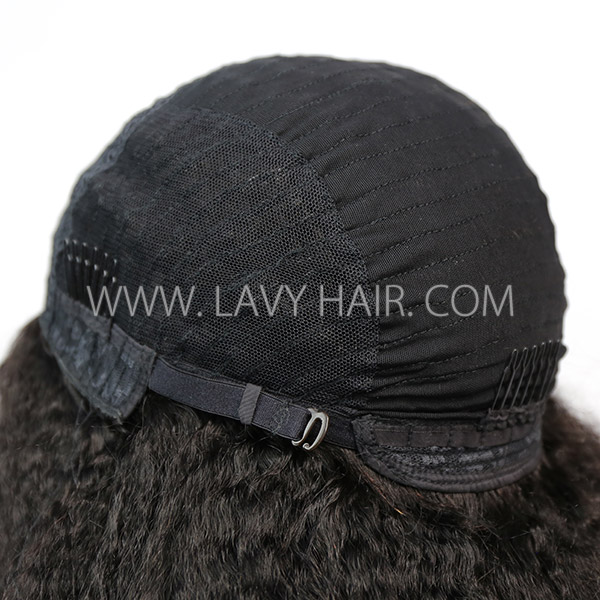 (New Update)12-30 inches Kinky Straight U part / V part Wig 150%&200% Density 100% Human Hair Leave Out Wig