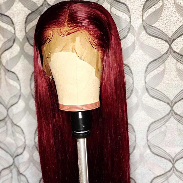 Straight Hair Wig Fashion Wine Red Color 7 Workdays Making 180lfw-16