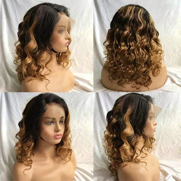Wave Hair Wig 1B/27 Ombre Color With 7 Days Making 130lfw-67