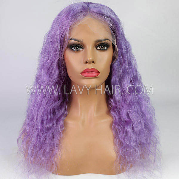 Glueless Wig Lavender Purple Color 150% Density Wear Go HD Lace Human Hair 5-7 Days Customize 613lfw-43A19