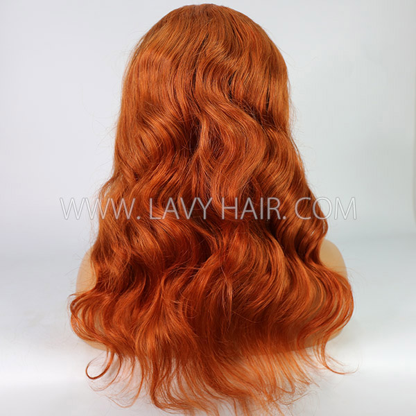 Honey Brown Color Wavy Hair 150% Density Glueless Wear Go Lace Wig 7 Days Customize 613lfw-70A15