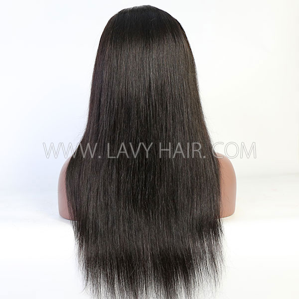 Natural Hairline With Baby Hair Best Sell Straight Hair 130% Density Sewing Wigs With Elastic Band HMW-ST