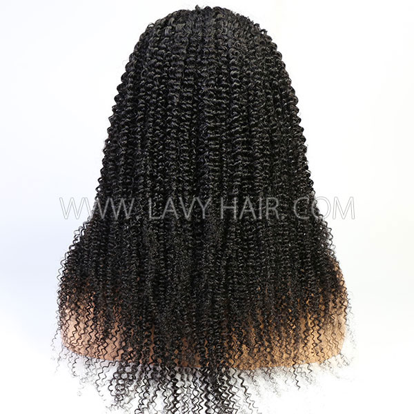 (New update)12-30 inches Kinky Curly U part / V part Wig 150% & 200% Density 100% Human Hair Afro Curly Half Wig