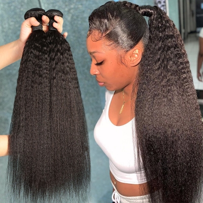 Advanced Grade 3 or 4 bundles Kinky Straight Virgin Human hair extensions Brazilian Peruvian Malaysian Indian European Cambodian Burmese Mongolian