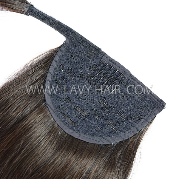 Various Hair Style Wrap Around Drawstring Ponytail Clip-in Human Virgin Hair Extension