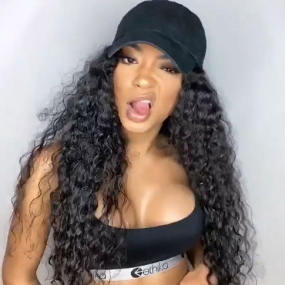 (All Texture Link) Adjustable Size Baseball Hat With Human Virgin Hair Of Different Hair Style Choice