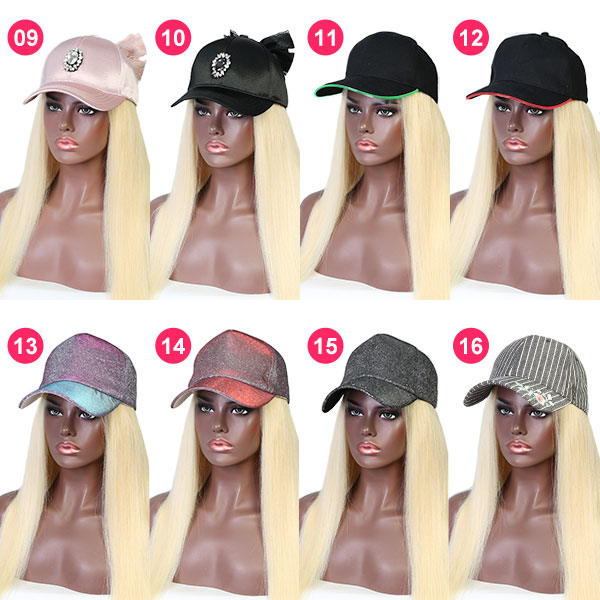 Different Kinds of Baseball Hat With 613 Blonde Color Human Virgin Hair