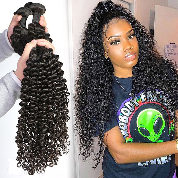 Superior Grade 3/4 bundles Deep Curly Virgin Human Hair Extensions Brazilian Peruvian Malaysian Indian European Cambodian Burmese Mongolian