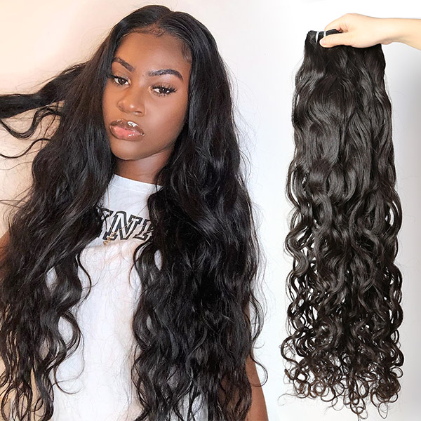 Superior Grade 3/4 bundles natural wave Virgin Human hair extensions  Brazilian Peruvian Malaysian Indian European Cambodian Burmese Mongolian