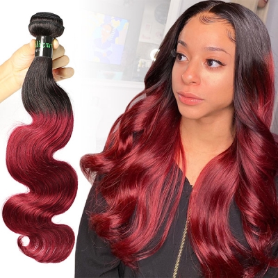 #1B/99J Superior Grade 1 Bundle Straight&Body Wave Virgin Hair Extensions Brazilian Peruvian Malaysian Indian European Cambodian Burmese Mongolian