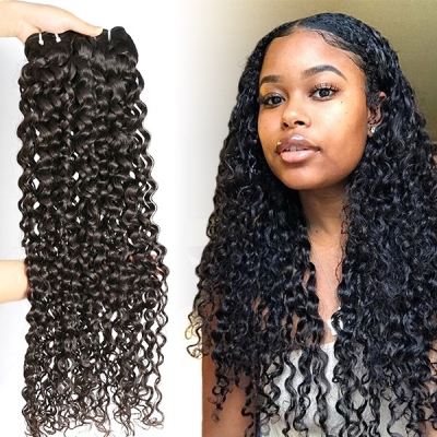 Superior Grade 3/4 bundles Italian Curly Virgin Human Hair Extensions  Brazilian Peruvian Malaysian Indian European Cambodian Burmese Mongolian