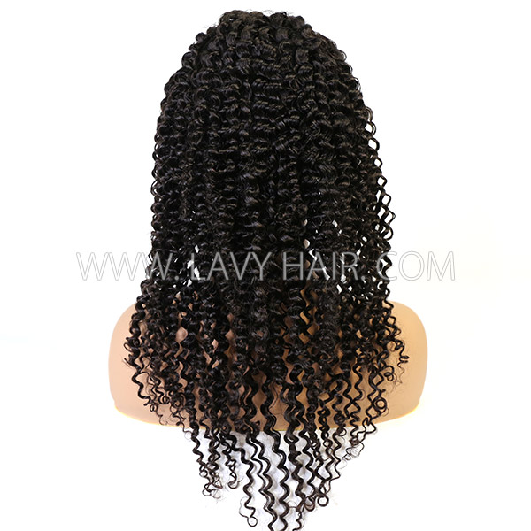 130%&180%&300% Density Deep Curly Preplucked Glueless 13*4 Lace Front Wigs Human Hair Wet Curl