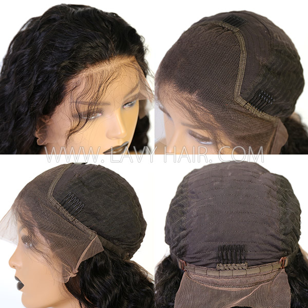 130%&180%&300% Density Loose Wave 13*4 Lace Frontal Wigs Human Hair Preplucked With Natural Hairline