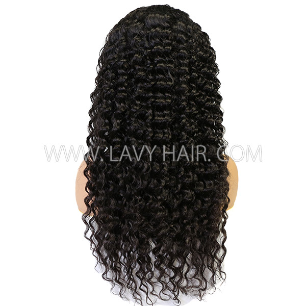 180%&300% Density Wet and Wavy Deep Wave Preplucked 13*4 Lace Frontal Wigs Real Human Hair