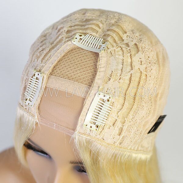 613 Blonde Color 150% & 200% & 300% Density U part Wig Straight Hair Human Hair