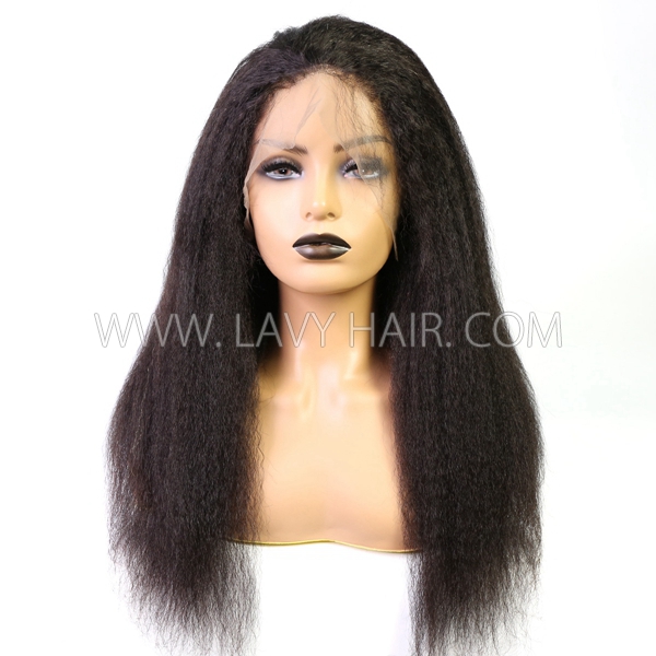 130% Density Full Lace Wigs Kinky Straight Human Hair