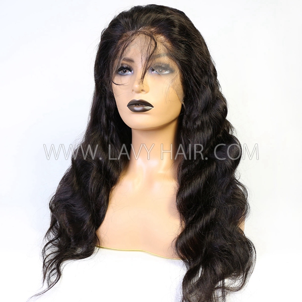 130% Density Full Lace Wigs Body Wave Human Hair Swiss Transparent Lace