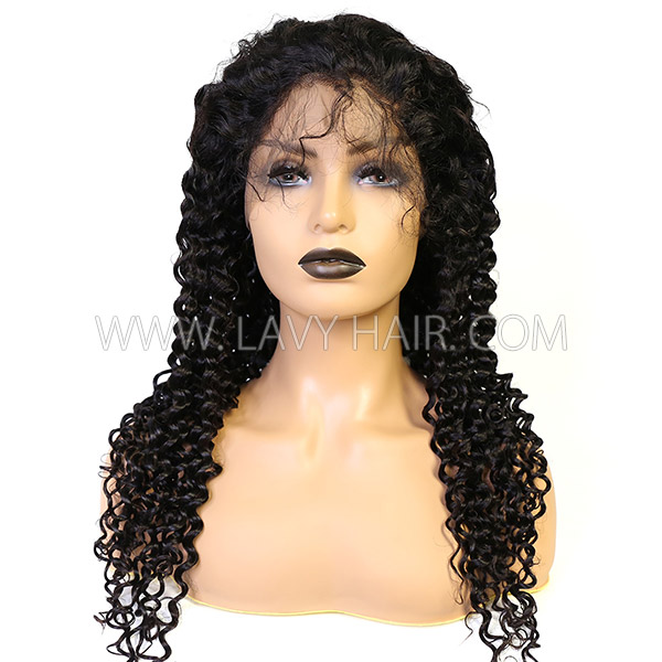 130% Density Full Lace Wigs Italian Curly Human Hair Swiss Transparent Lace