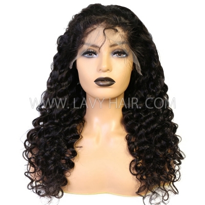 130% Density Full Lace Wigs Loose Wave Human Hair Swiss Transparent Lace