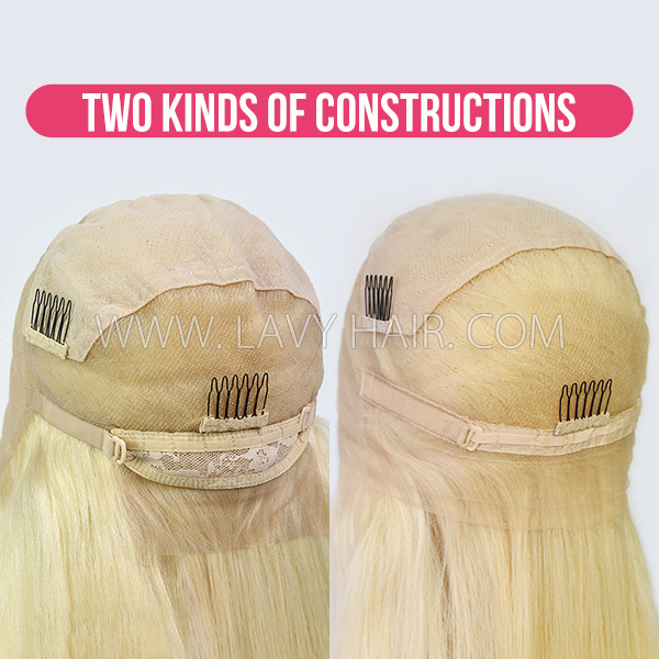 #613 Blonde 130% Density Blonde Full Lace Wigs Body Wave Human Hair