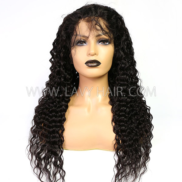 180% Density Full Lace Wigs Deep Wave Human Hair