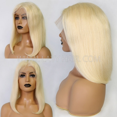 Glueless Wear Go  #613 Blonde Color Lace Frontal Bob Wig 150% Density Human Hair