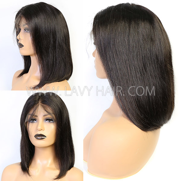 Lace Frontal Bob Wig 300% Density Straight Hair Human hair