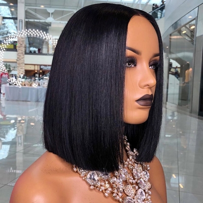Lace Frontal Bob Wig 150% Density Straight Hair Human hair