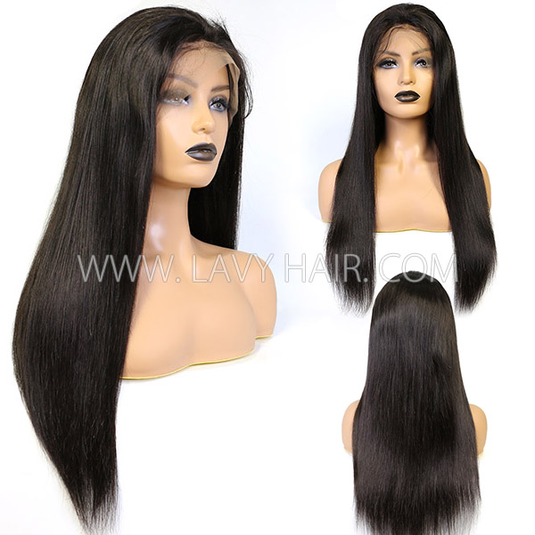 130% Density HD Lace & Transparent Lace 360 Lace Front Wigs Ponytail Wig Straight Hair Human Virgin Hair