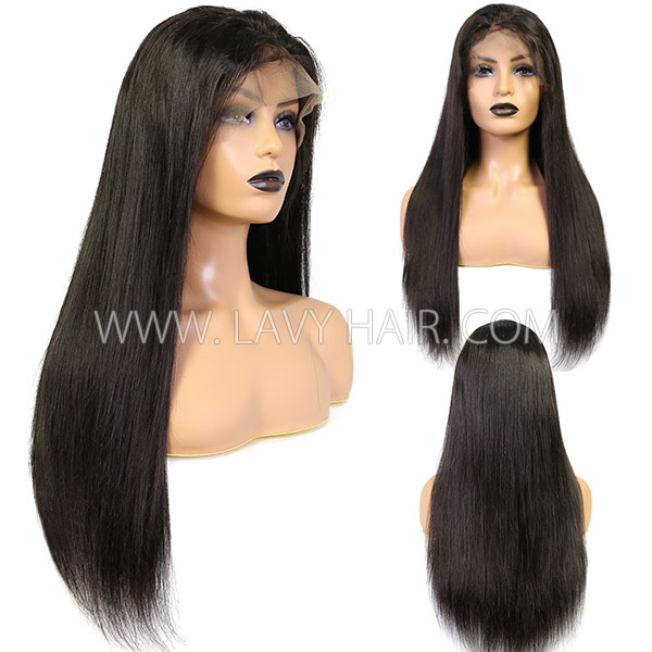 180% Density 360 Lace Frontal Wigs Silky Straight Hair Top Quality 100% Human Hair