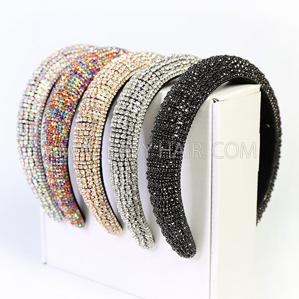 613 Blonde Color Rhinestone Encrusted Headband Wig Human Virgin Hair Not Glue Not Lace Wig  With Adjustable Velcro