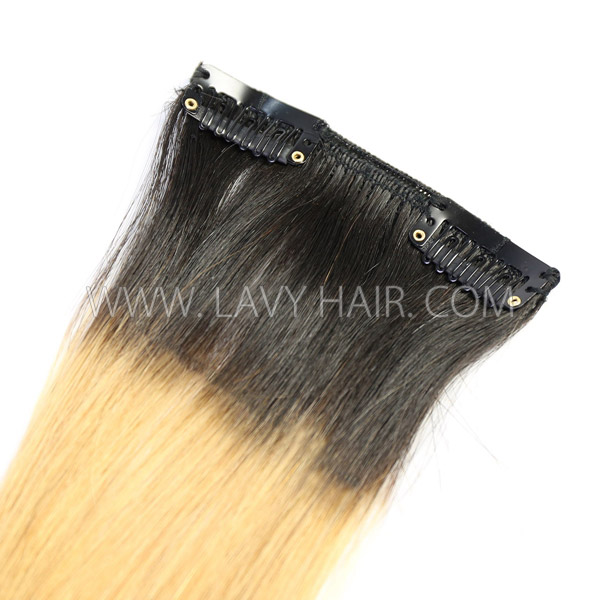 #27 Color And #613 Blonde Color Clip Ins Human Hair