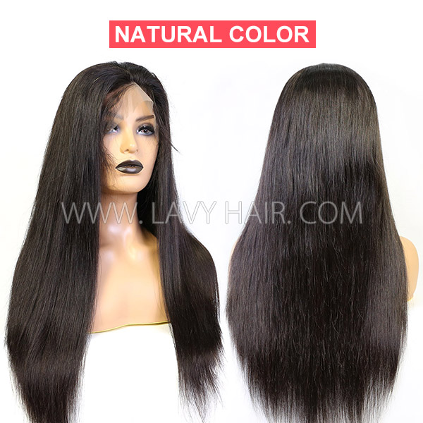 130% Density Full Lace Wigs Straight Hair Human Hair Swiss Transparent Lace