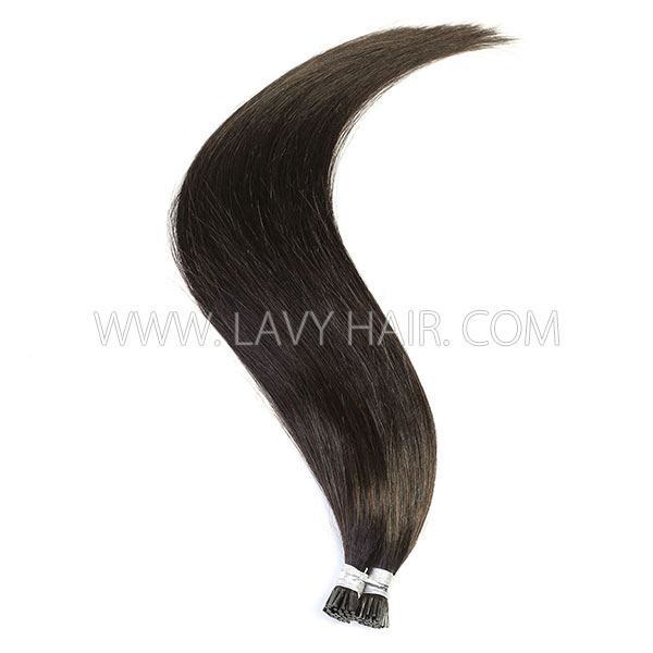 #1B I Tip Hair Raw Hair Pre Bonded Hair Extensions 105 grams/1 pack