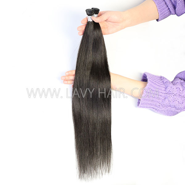 #1B I Tip Hair Raw Hair Pre Bonded Hair Extensions 105 grams/1 pack