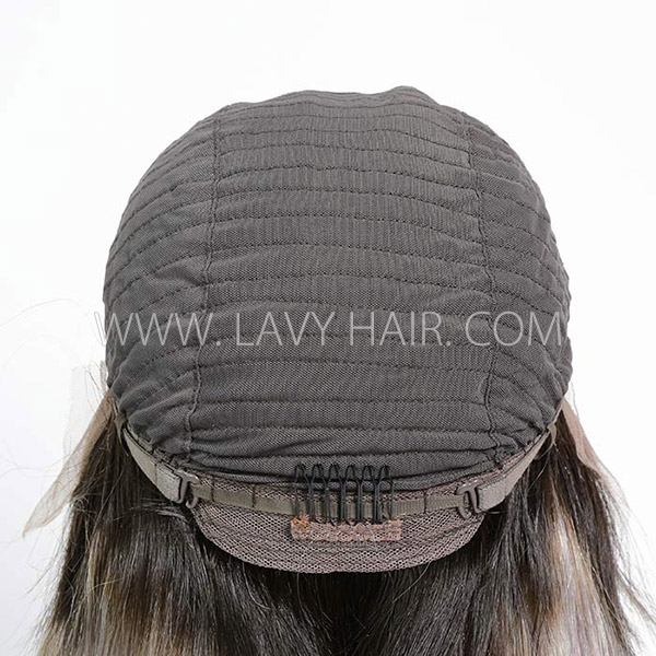 1B/grey Color Lace Frontal Wig Straight Hair Human Hair