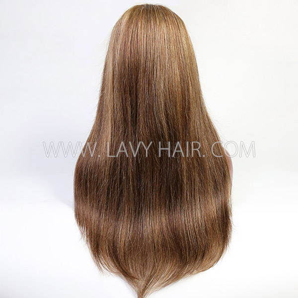 Highlight P4/27 Color 150% & 200% & 300% Density U part Wigs Straight Human Hair