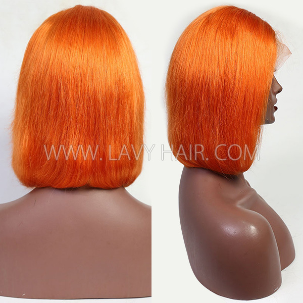 Buy One Get One Free Color Hair Bob Lace Frontal Bob Wig Straight Human Hair 150% Density