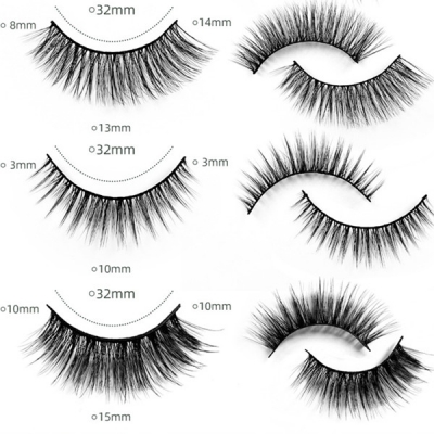 Invisible Magnetic False Eyelashes 6 Pairs With Magnetic Eyeliner&Tweezer Set