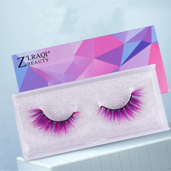 1 Pair 9D Color Mink Hair False Eyelashes (12 color choices ,leave message or by random)