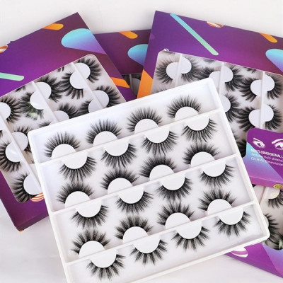 12 Pairs A Set False Mink Eyelashes Wispy Makeup Beauty Eyelash