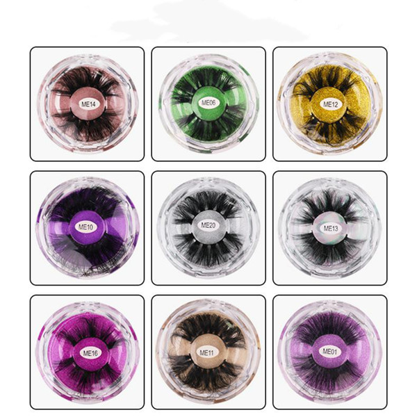 1 Pair 3D Mink Hair False Eyelashes ME Series 25mm (20 size choices ,leave message or by random)