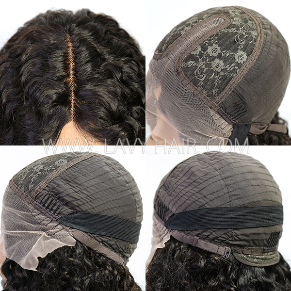 T part 13*1 Lace Frontal Bob Wig Deep Curly Human Virgin Hair