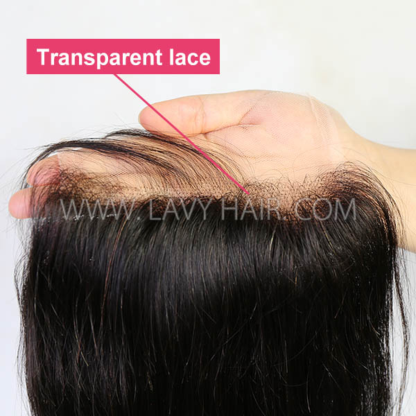 Lace top closure 4*4" Straight Hair Human hair medium brown Swiss lace