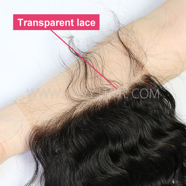 Lace top closure 4*4" Natural wave Human hair medium brown Swiss lace