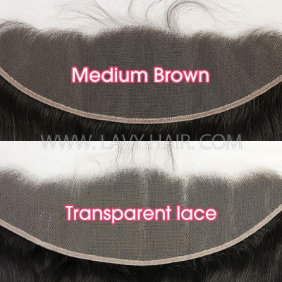 #1B Color Ear to ear 13*4 Lace Frontal Deep Wave Human hair Swiss lace