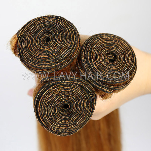 Color #30 Superior Grade 1 bundle Straight&Body Wave Hair Extensions Brazilian Peruvian Malaysian Indian European Cambodian Burmese Mongolian