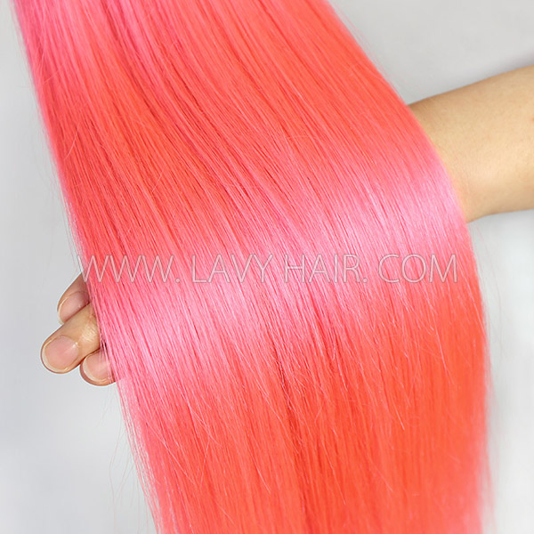 Ombre 1B/ Pink Color Superior Grade 1 bundle Straight Hair Extensions Brazilian Peruvian Malaysian Indian European Cambodian Burmese Mongolian