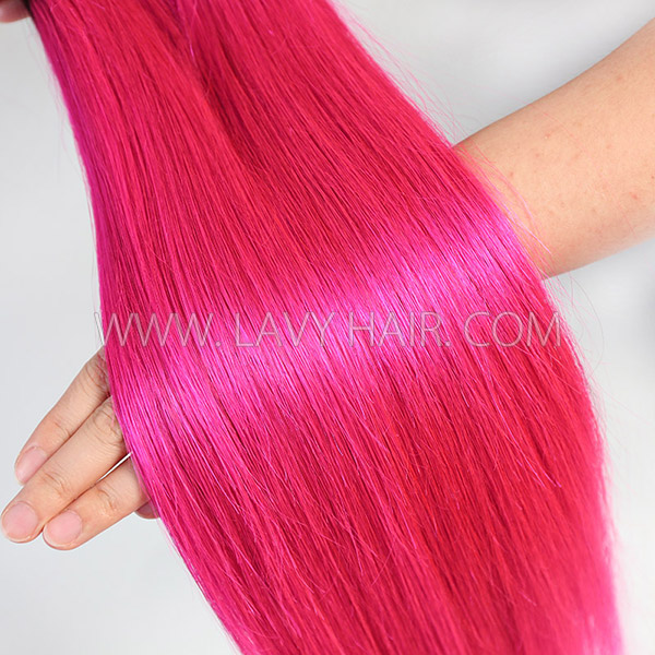 Ombre 1B/Rosy Color Superior Grade 1 bundle Straight Hair Extensions Brazilian Peruvian Malaysian Indian European Cambodian Burmese Mongolian